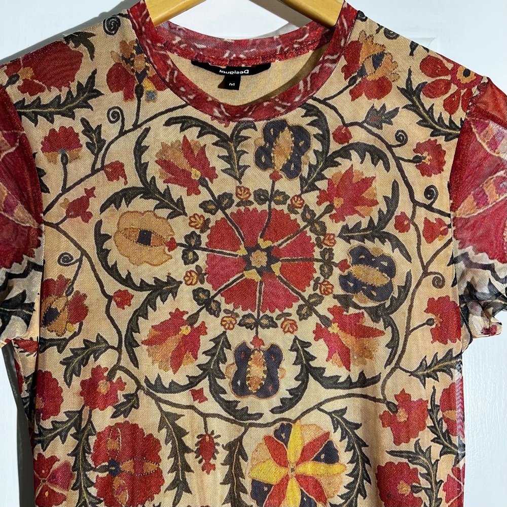 Desigual Mesh Floral Dress - Picture 5 of 8